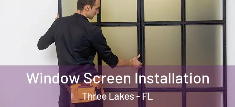 Window Screen Installation Three Lakes - FL